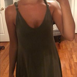 Army green t shirt dress